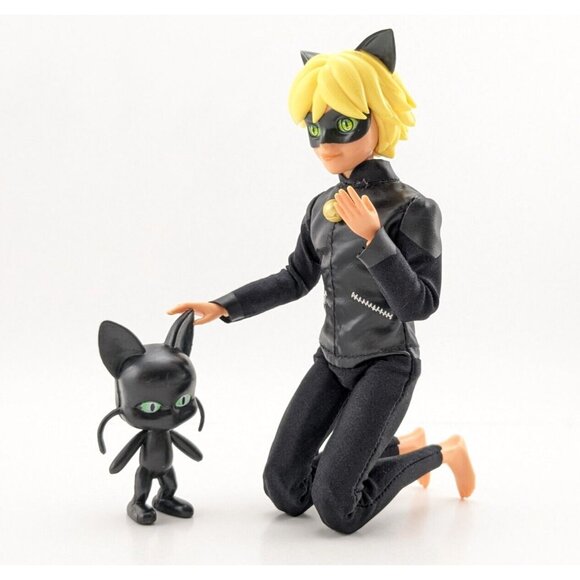 Miraculous Ladybug Cat Noir Doll 11" with Plagg Figure 3" Incomplete - Picture 2 of 16